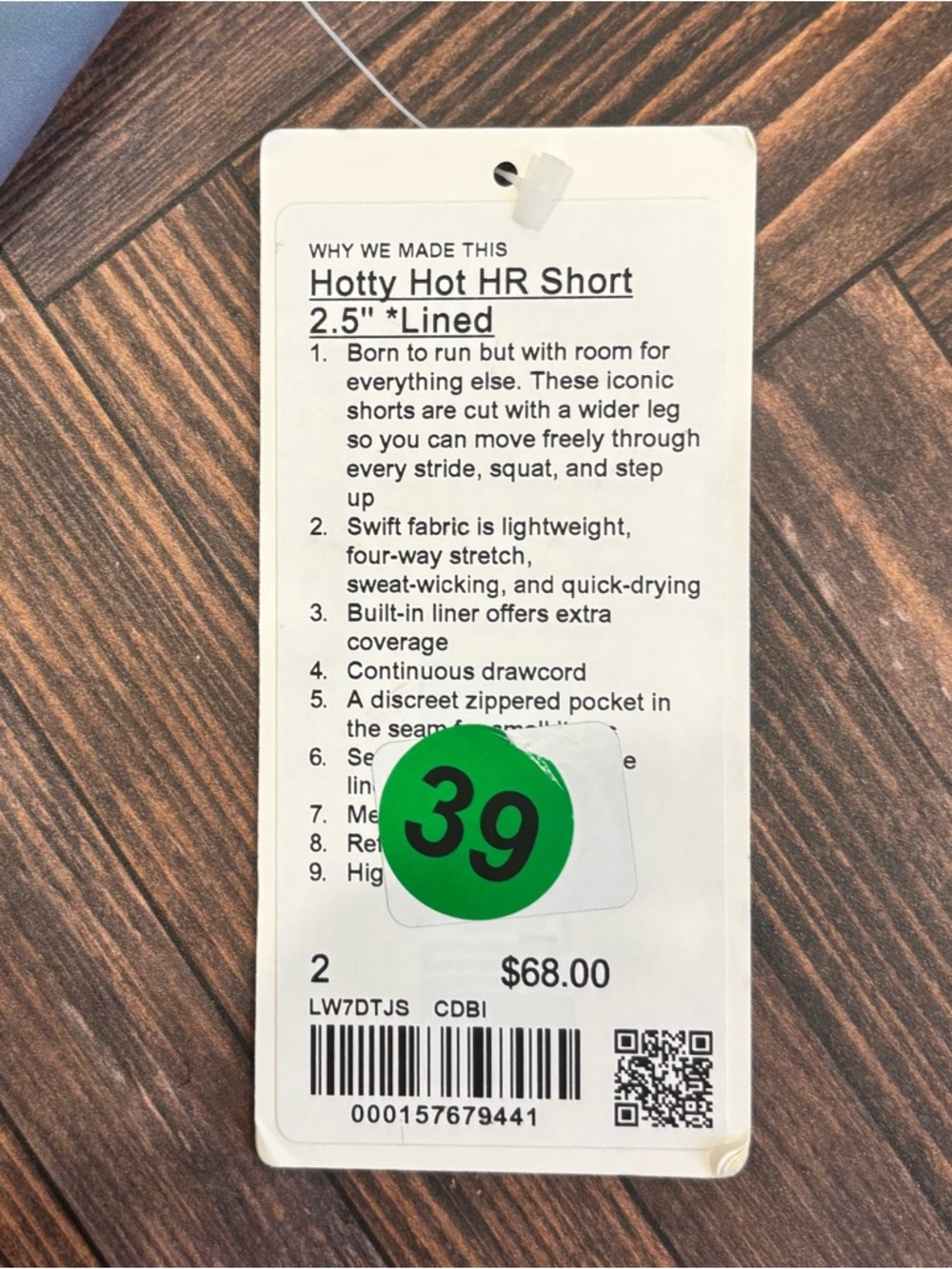 NWT Lululemon Hotty Hot High Rise Shorts 2.5" In Chroma Drift Blue Multi Size 2 - Picture 4 of 6